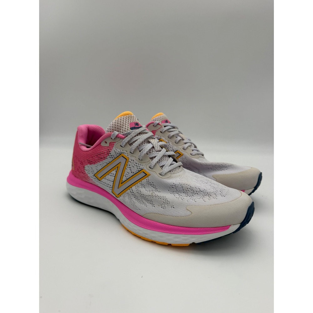 New Balance Fresh Foam 680 v7 Womens Running Shoes White Pink W680CE7 Size 10